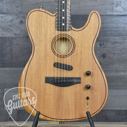 Fender American Acoustasonic Telecaster All-Mahogany - Natural with Deluxe Gig Bag