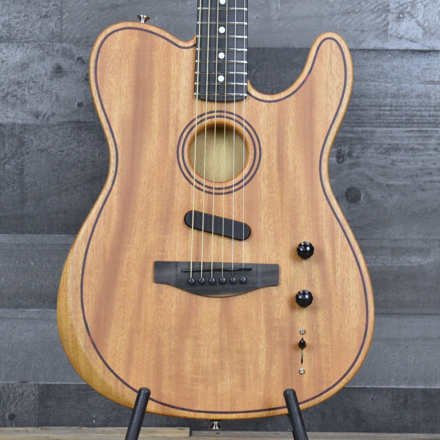 Fender American Acoustasonic Telecaster All-Mahogany - Natural with Deluxe Gig Bag