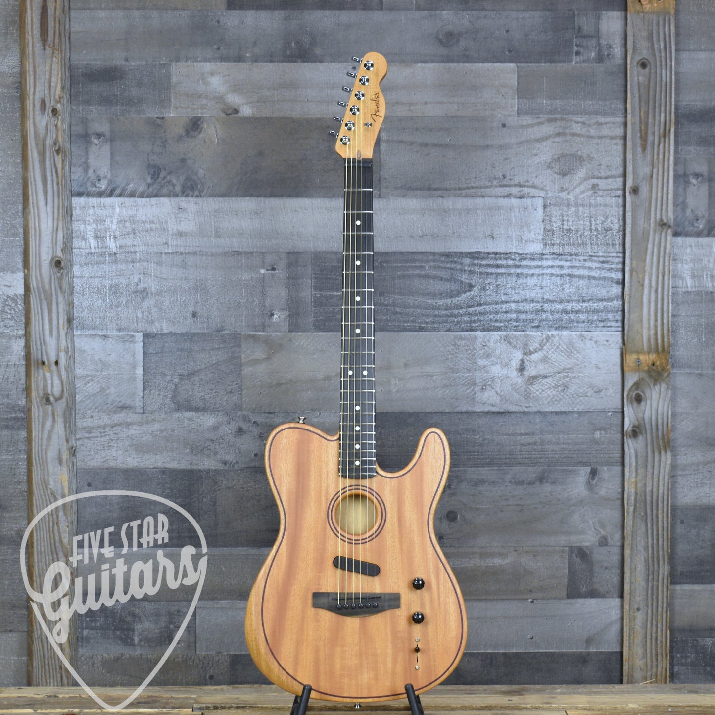 Fender American Acoustasonic Telecaster All-Mahogany - Natural with Deluxe Gig Bag