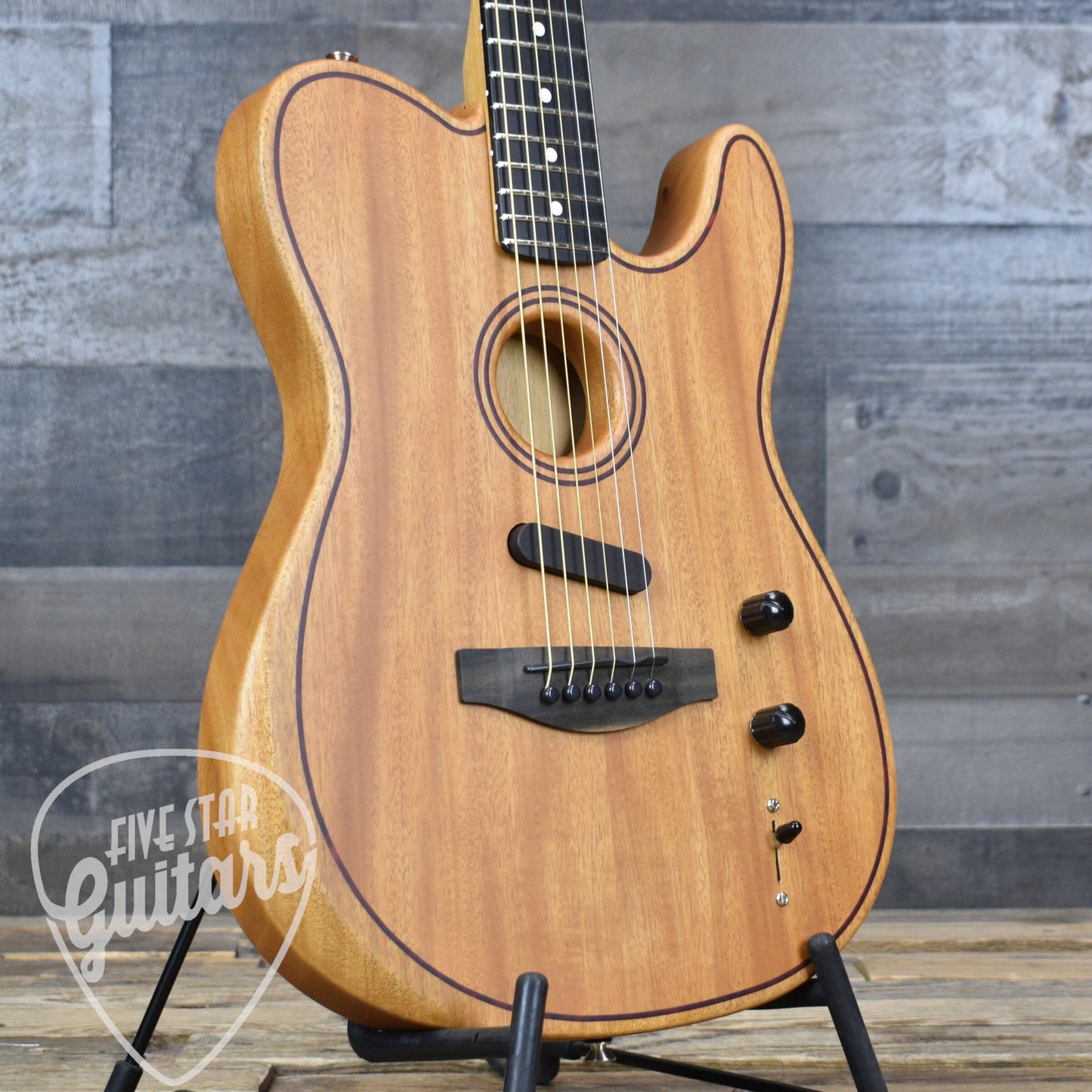 Fender American Acoustasonic Telecaster All-Mahogany - Natural with Deluxe Gig Bag