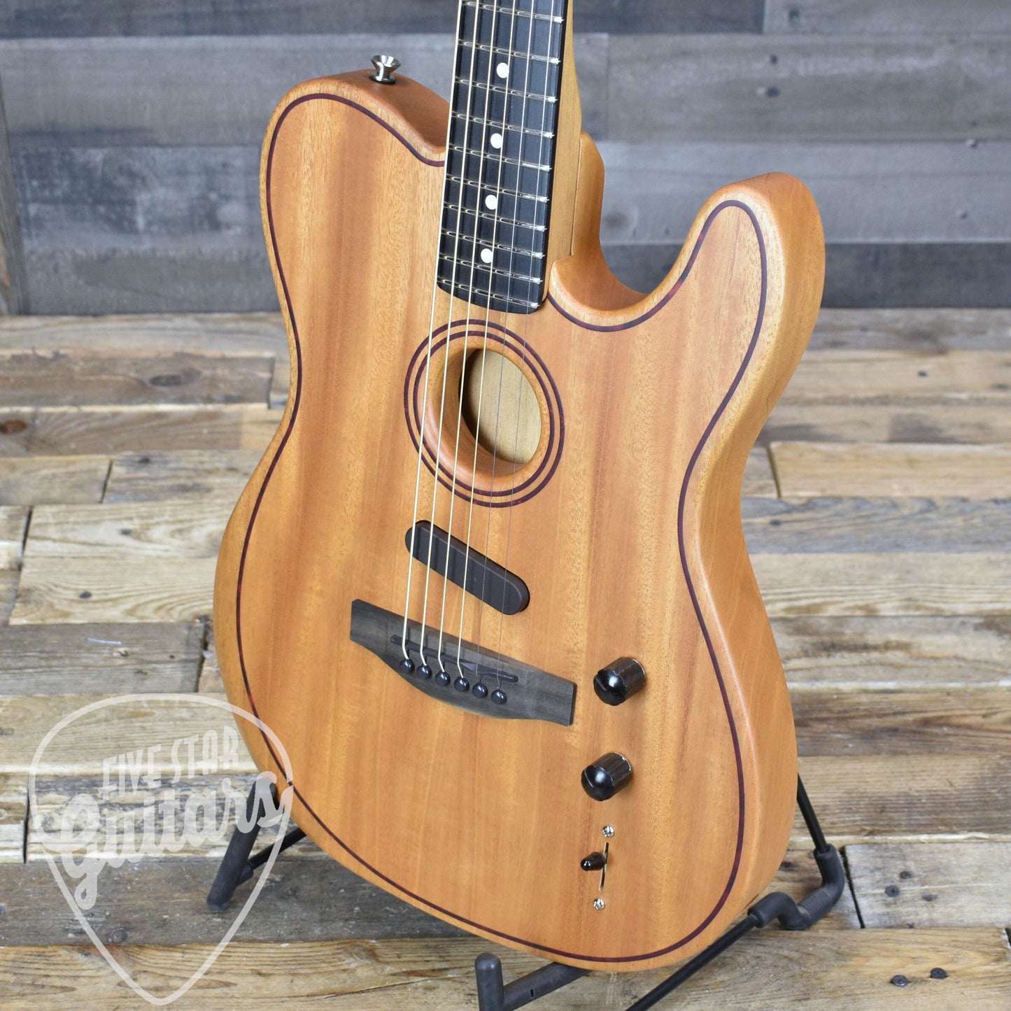 Fender American Acoustasonic Telecaster All-Mahogany - Natural with Deluxe Gig Bag
