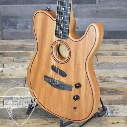 Fender American Acoustasonic Telecaster All-Mahogany - Natural with Deluxe Gig Bag