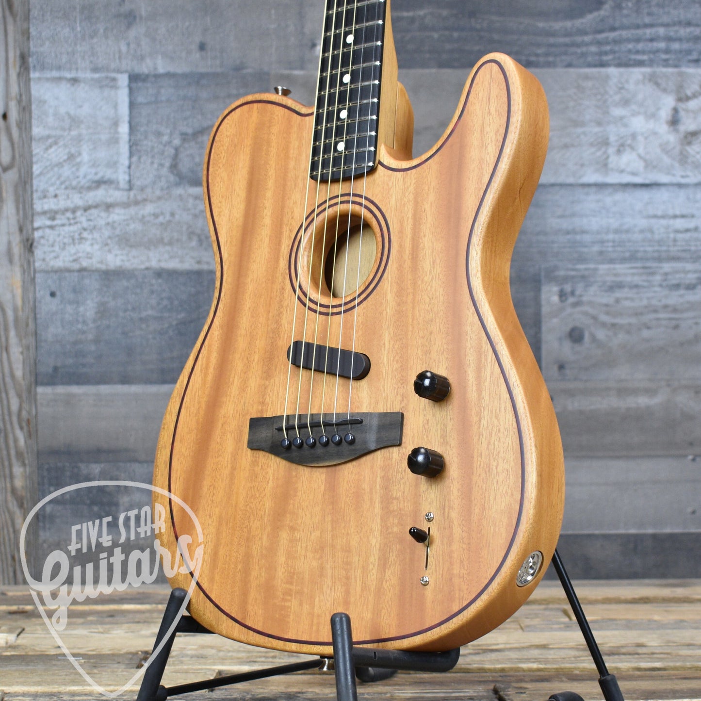 Fender American Acoustasonic Telecaster All-Mahogany - Natural with Deluxe Gig Bag