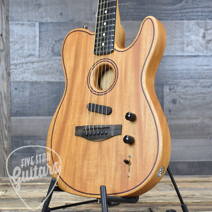 Fender American Acoustasonic Telecaster All-Mahogany - Natural with Deluxe Gig Bag