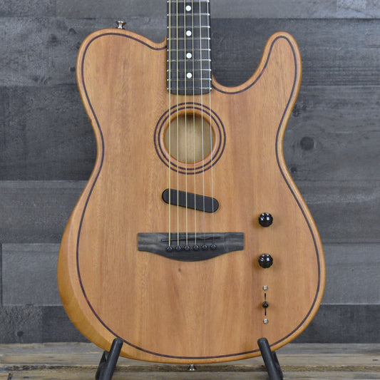 Fender American Acoustasonic Telecaster All-Mahogany - Natural with Deluxe Gig Bag