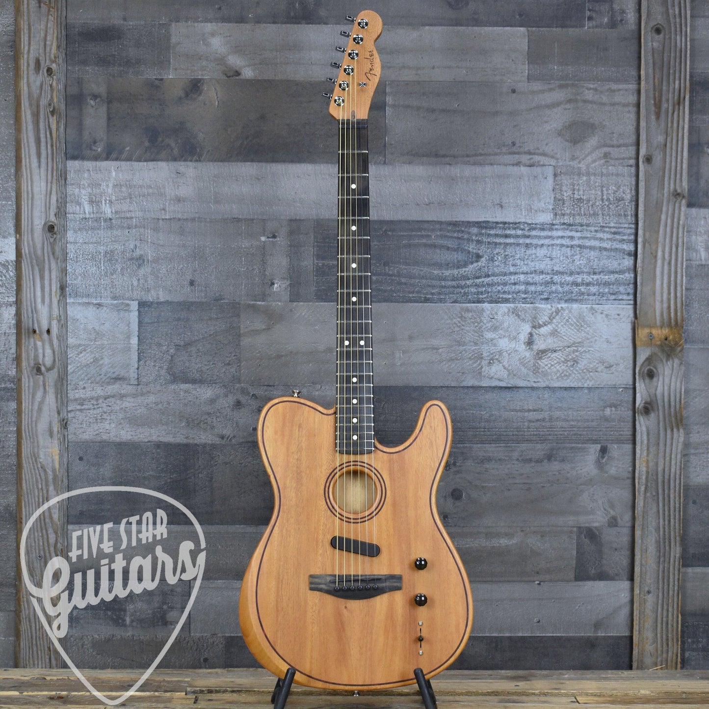 Fender American Acoustasonic Telecaster All-Mahogany - Natural with Deluxe Gig Bag