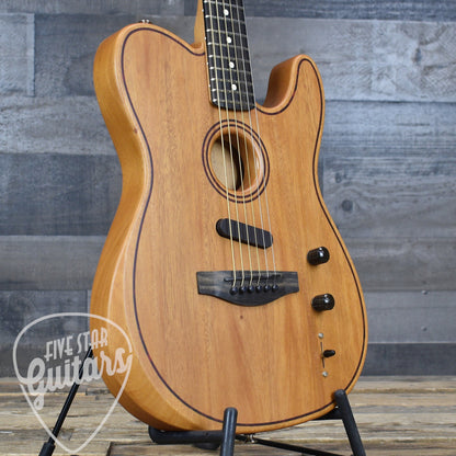 Fender American Acoustasonic Telecaster All-Mahogany - Natural with Deluxe Gig Bag