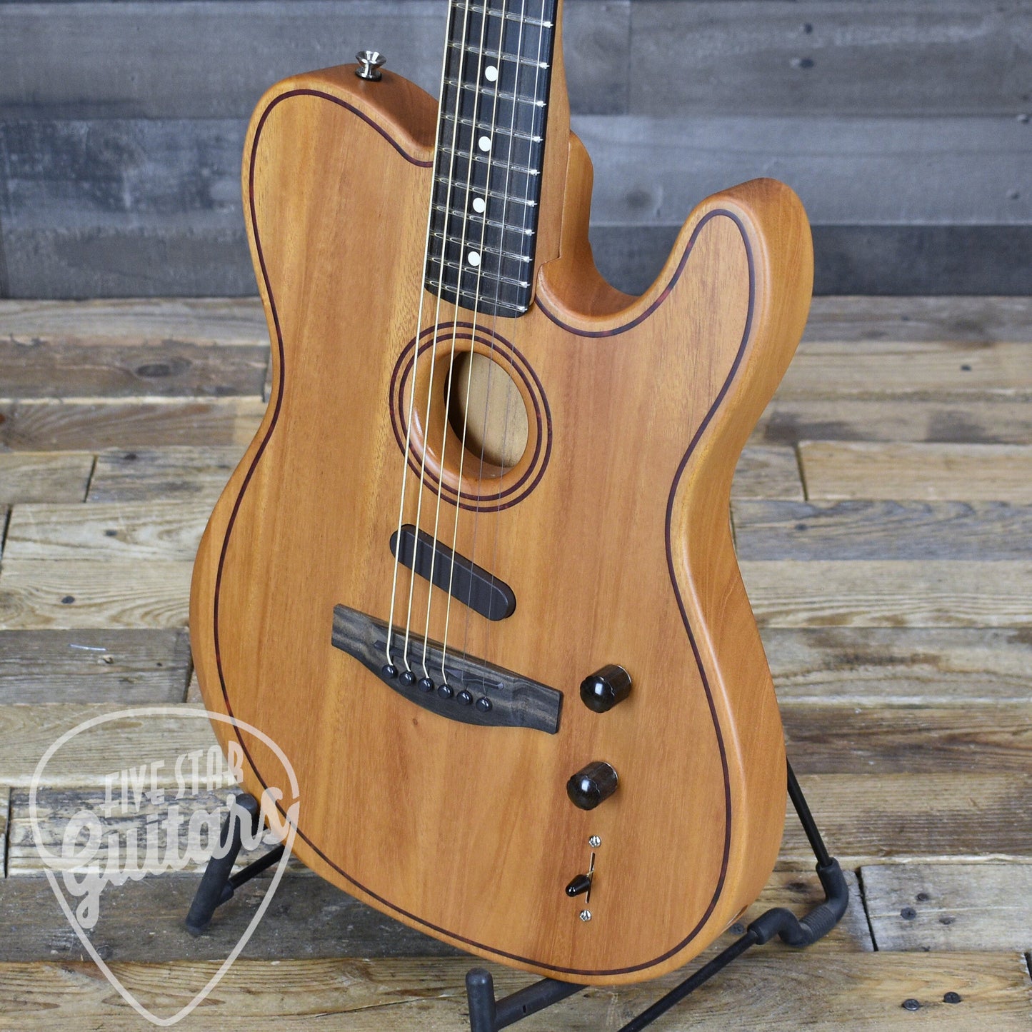 Fender American Acoustasonic Telecaster All-Mahogany - Natural with Deluxe Gig Bag