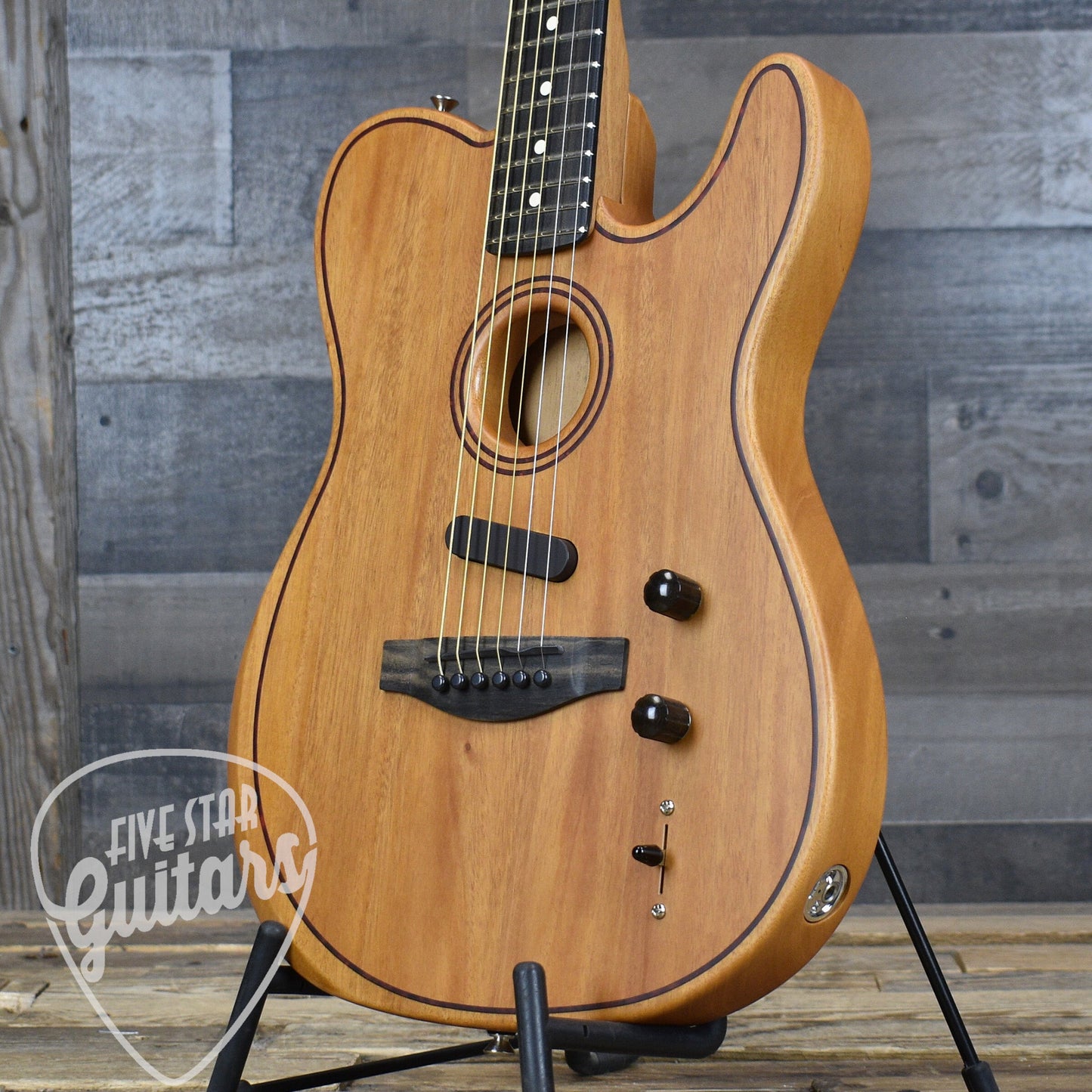 Fender American Acoustasonic Telecaster All-Mahogany - Natural with Deluxe Gig Bag