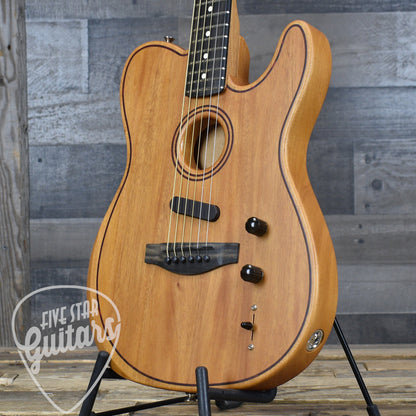 Fender American Acoustasonic Telecaster All-Mahogany - Natural with Deluxe Gig Bag