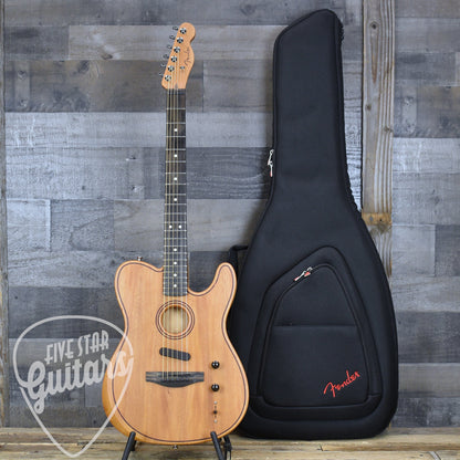 Fender American Acoustasonic Telecaster All-Mahogany - Natural with Deluxe Gig Bag