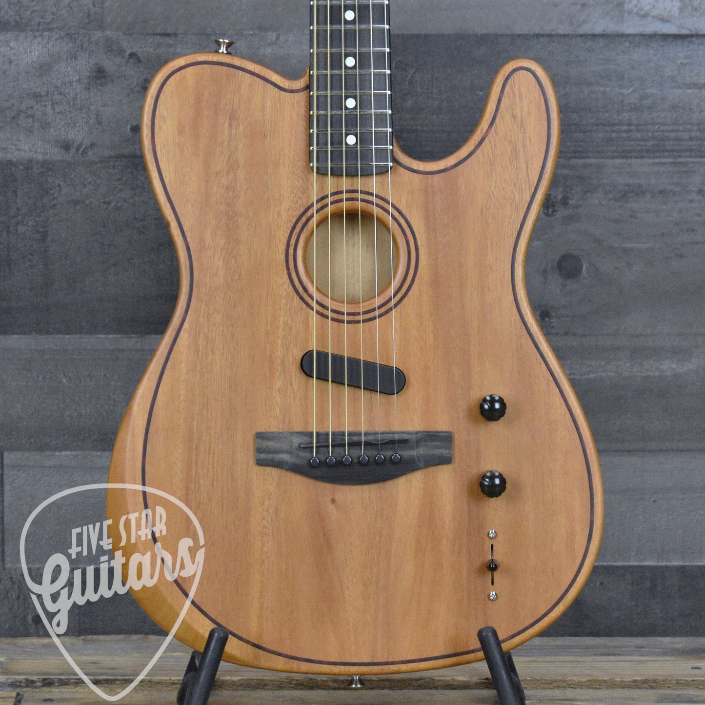 Fender American Acoustasonic Telecaster All-Mahogany - Natural with Deluxe Gig Bag