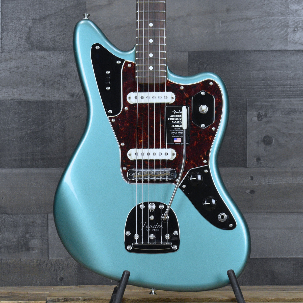 Fender American Professional Classic Jaguar - Faded Sherwood Green Metallic with Deluxe Gig Bag