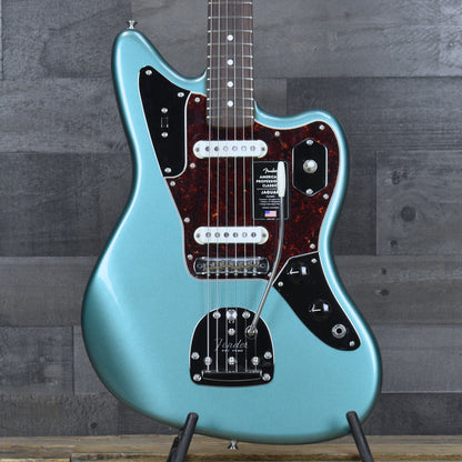 Fender American Professional Classic Jaguar - Faded Sherwood Green Metallic with Deluxe Gig Bag