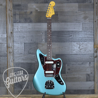 Fender American Professional Classic Jaguar - Faded Sherwood Green Metallic with Deluxe Gig Bag