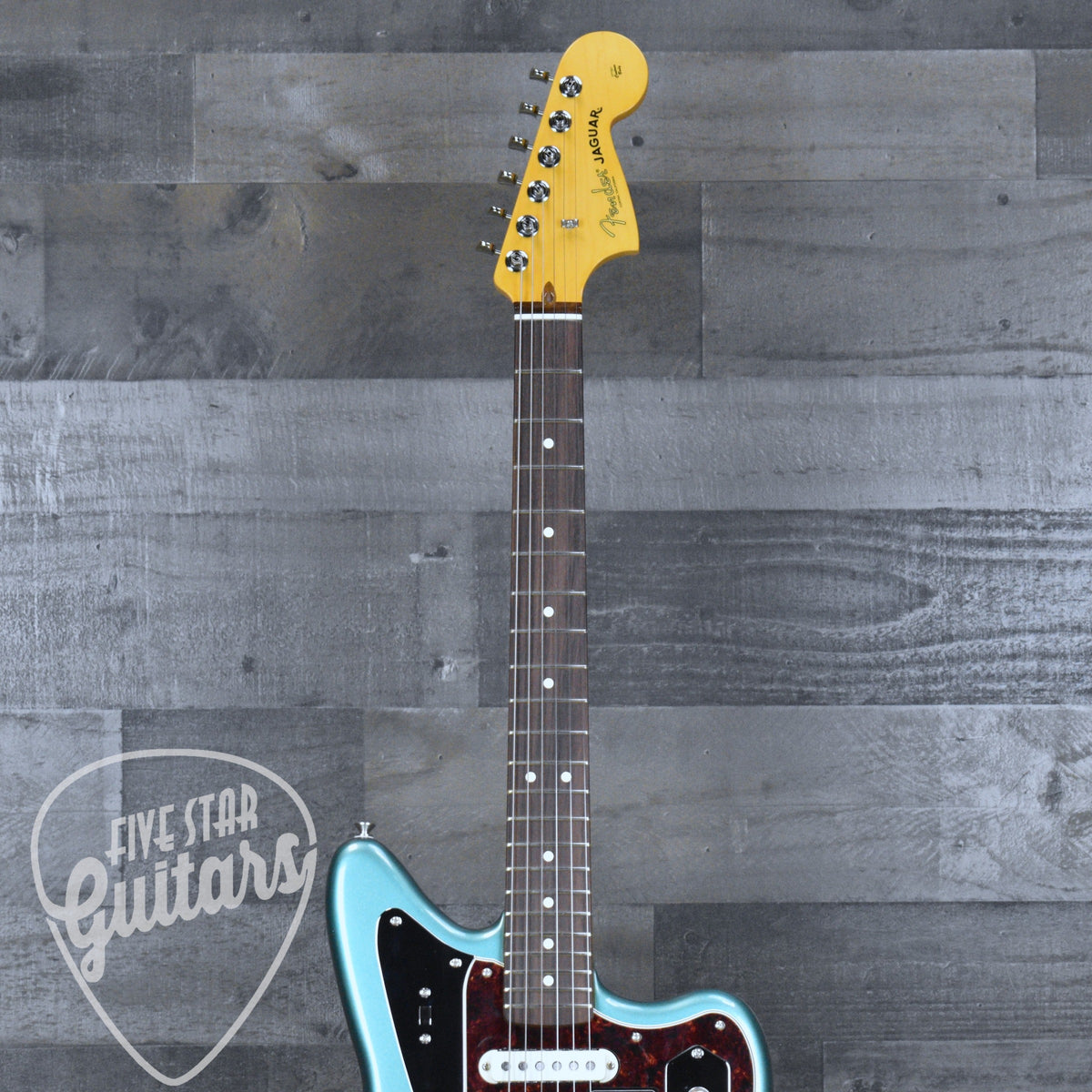 Fender American Professional Classic Jaguar - Faded Sherwood Green Metallic with Deluxe Gig Bag