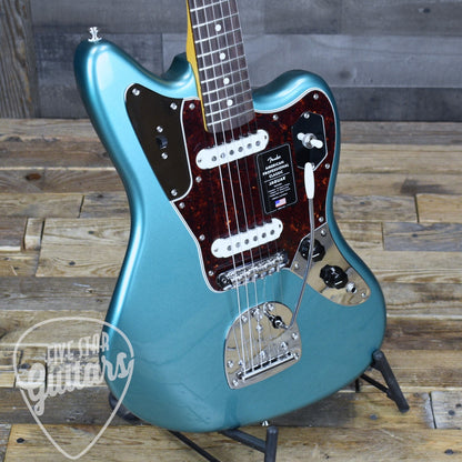 Fender American Professional Classic Jaguar - Faded Sherwood Green Metallic with Deluxe Gig Bag