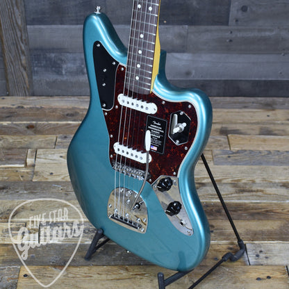 Fender American Professional Classic Jaguar - Faded Sherwood Green Metallic with Deluxe Gig Bag