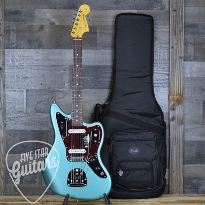 Fender American Professional Classic Jaguar - Faded Sherwood Green Metallic with Deluxe Gig Bag