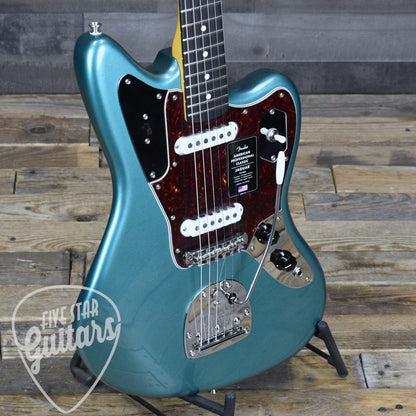 Fender American Professional Classic Jaguar Rosewood Fingerboard Faded Sherwood Green Metallic Included: Deluxe Gig Bag