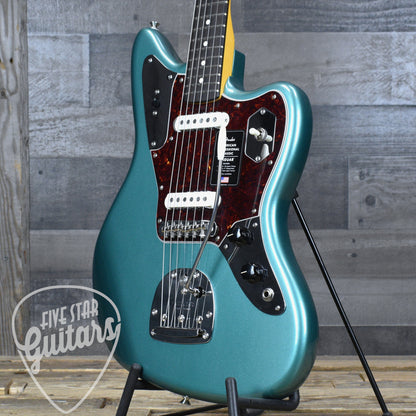Fender American Professional Classic Jaguar Rosewood Fingerboard Faded Sherwood Green Metallic Included: Deluxe Gig Bag