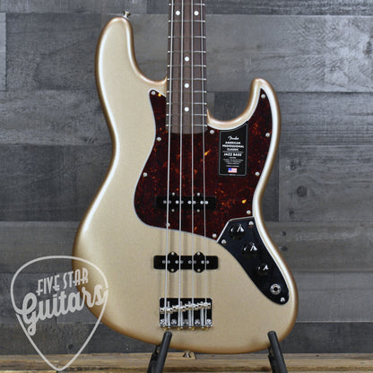Fender American Professional Classic Jazz Bass - Faded Firemist Gold with Gigbag