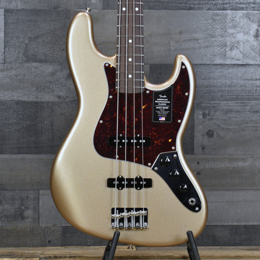 Fender American Professional Classic Jazz Bass - Faded Firemist Gold with Gigbag
