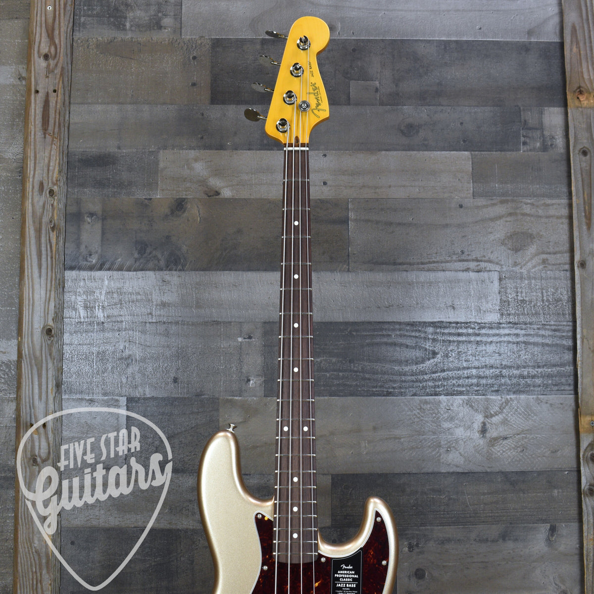 Fender American Professional Classic Jazz Bass - Faded Firemist Gold with Gigbag