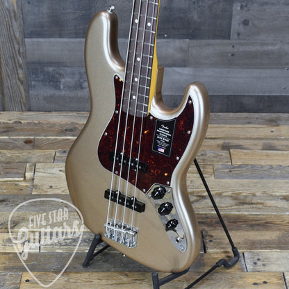 Fender American Professional Classic Jazz Bass - Faded Firemist Gold with Gigbag