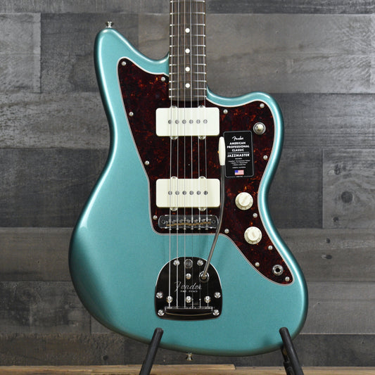 Fender American Professional Classic Jazzmaster, Rosewood Fingerboard - Faded Sherwood Green Metallic with Gigbag