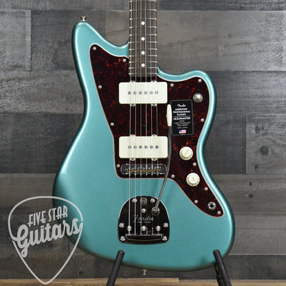 Fender American Professional Classic Jazzmaster, Rosewood Fingerboard - Faded Sherwood Green Metallic with Gigbag