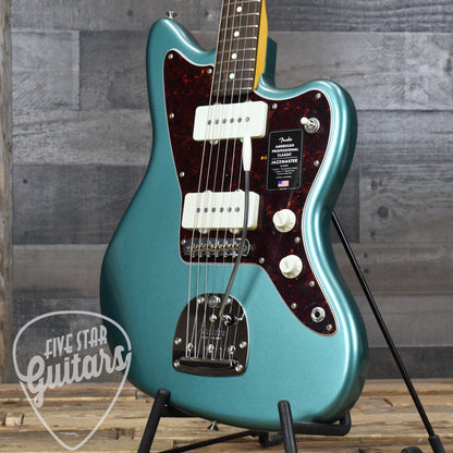 Pre-Owned Fender American Professional Classic Jazzmaster, Rosewood Fingerboard - Faded Sherwood Green Metallic with Gigbag - copy
