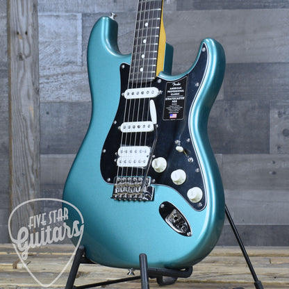 Fender American Professional Classic Stratocaster HSS Rosewood Fingerboard - Faded Sherwood Green Metallic with Deluxe Gigbag