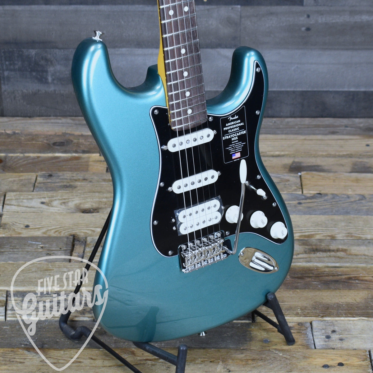 Fender American Professional Classic Stratocaster HSS Rosewood Fingerboard - Faded Sherwood Green Metallic with Deluxe Gigbag