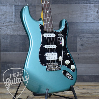 Fender American Professional Classic Stratocaster HSS Rosewood Fingerboard - Faded Sherwood Green Metallic with Deluxe Gigbag