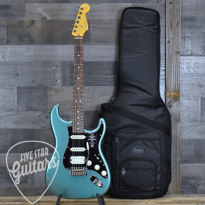 Fender American Professional Classic Stratocaster HSS Rosewood Fingerboard - Faded Sherwood Green Metallic with Deluxe Gigbag