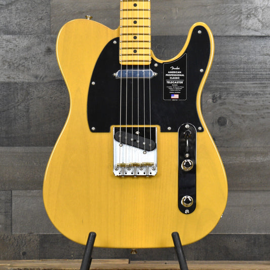 Fender American Professional Classic Telecaster Maple Fingerboard - Butterscotch Blonde with Deluxe Gig Bag
