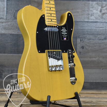 Fender American Professional Classic Telecaster Maple Fingerboard - Butterscotch Blonde with Deluxe Gig Bag