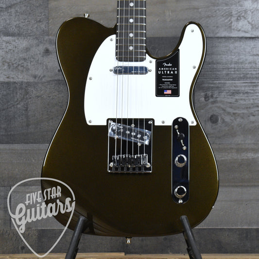 Fender American Ultra II Telecaster Ebony Fingerboard - Texas Tea with Deluxe Molded Case