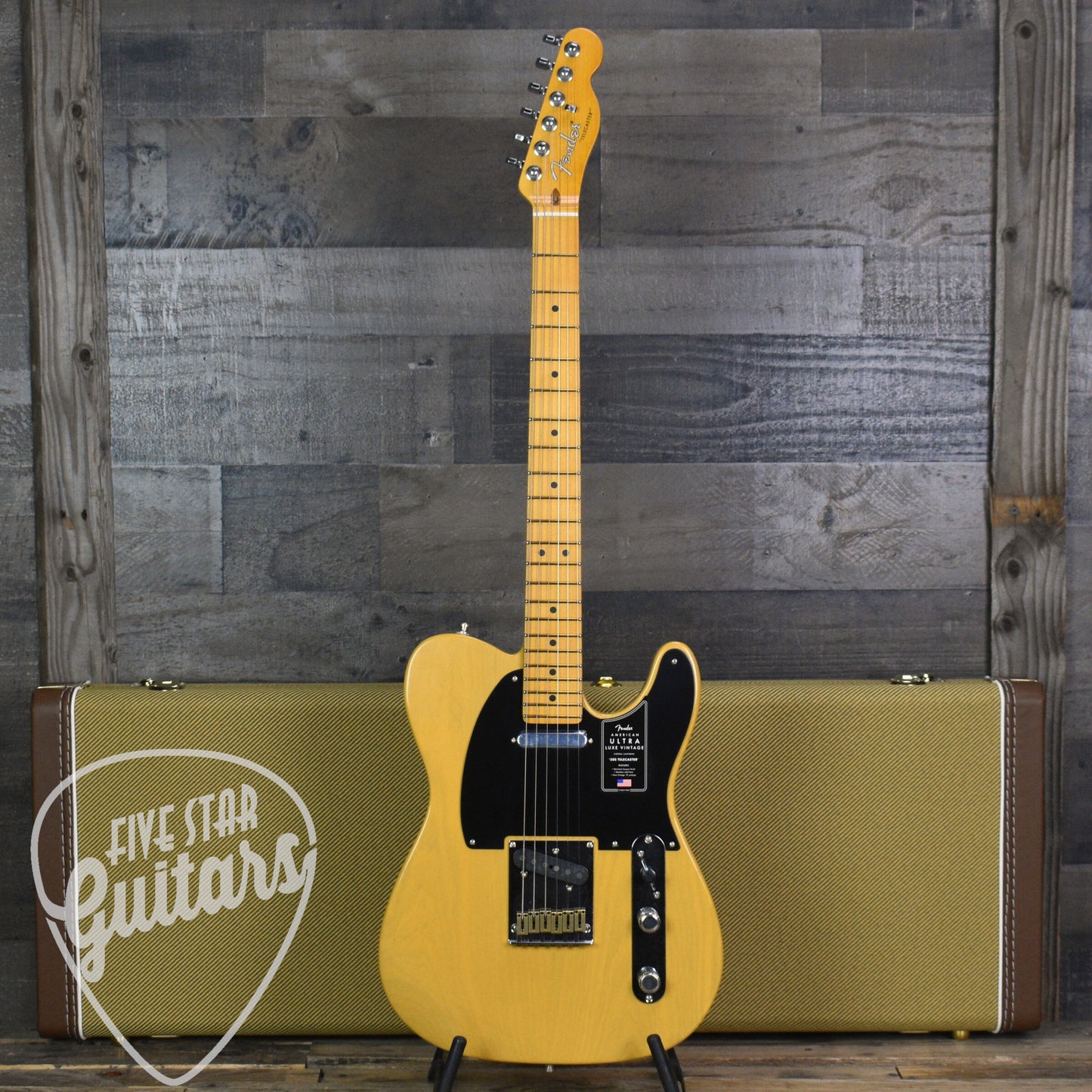 Fender American Ultra Luxe Vintage '50s Telecaster - Butterscotch Blonde with Fender Deluxe Hardshell Case