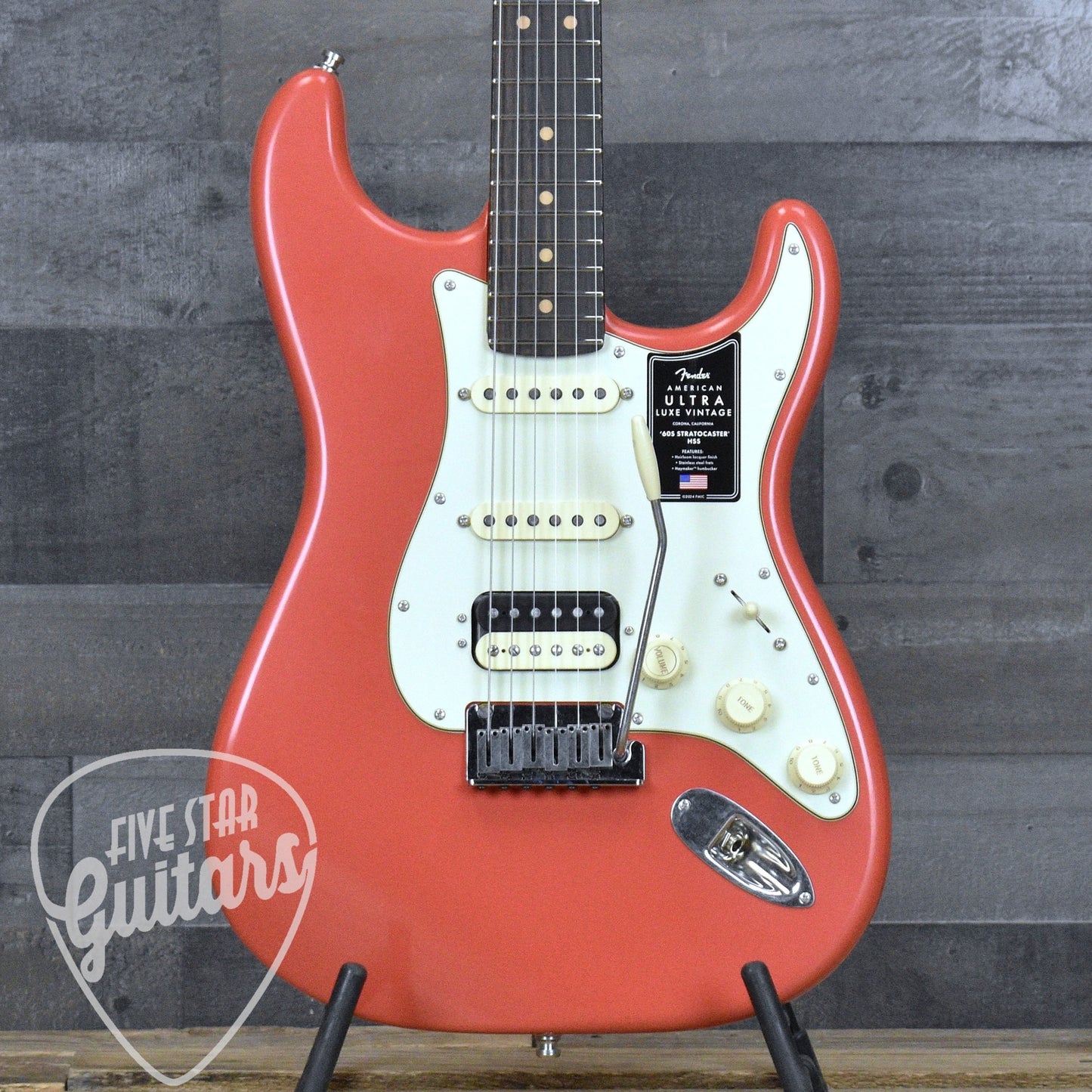 Fender American Ultra Luxe Vintage '60s Stratocaster HSS - Fiesta Red with Fender Deluxe Hardshell Case