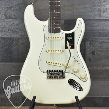 Fender American Vintage II 1961 Stratocaster Rosewood Fingerboard - Olympic White with Hard Shell Case