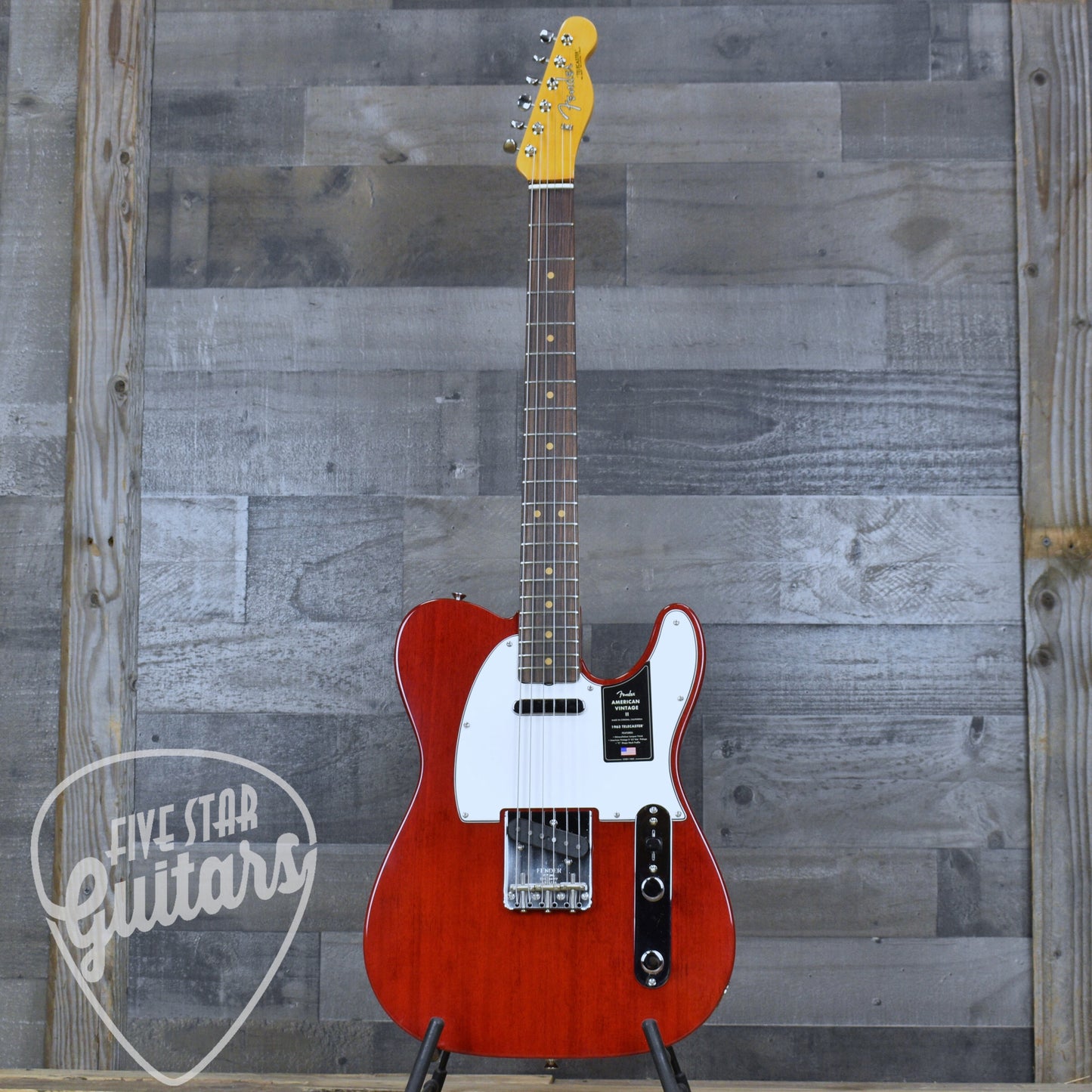 Fender American Vintage II 1963 Telecaster - Crimson Red Transparent with Hard Shell Case