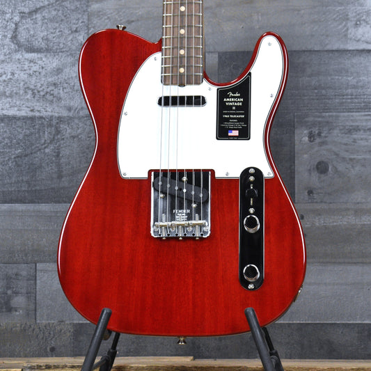 Fender American Vintage II 1963 Telecaster - Crimson Red Transparent with Hard Shell Case