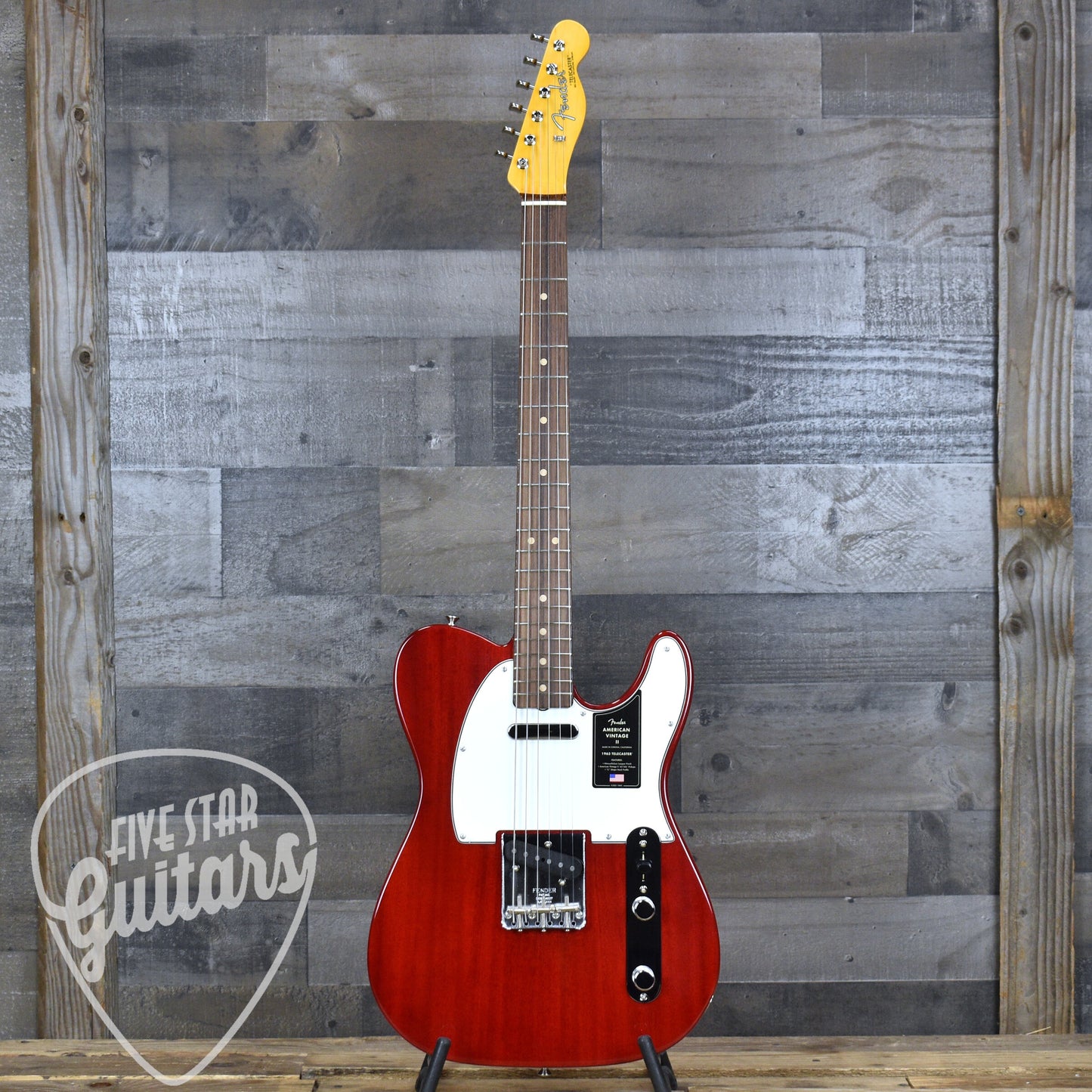 Fender American Vintage II 1963 Telecaster - Crimson Red Transparent with Hard Shell Case