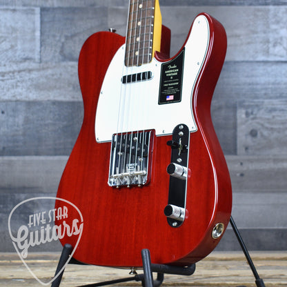 Fender American Vintage II 1963 Telecaster - Crimson Red Transparent with Hard Shell Case
