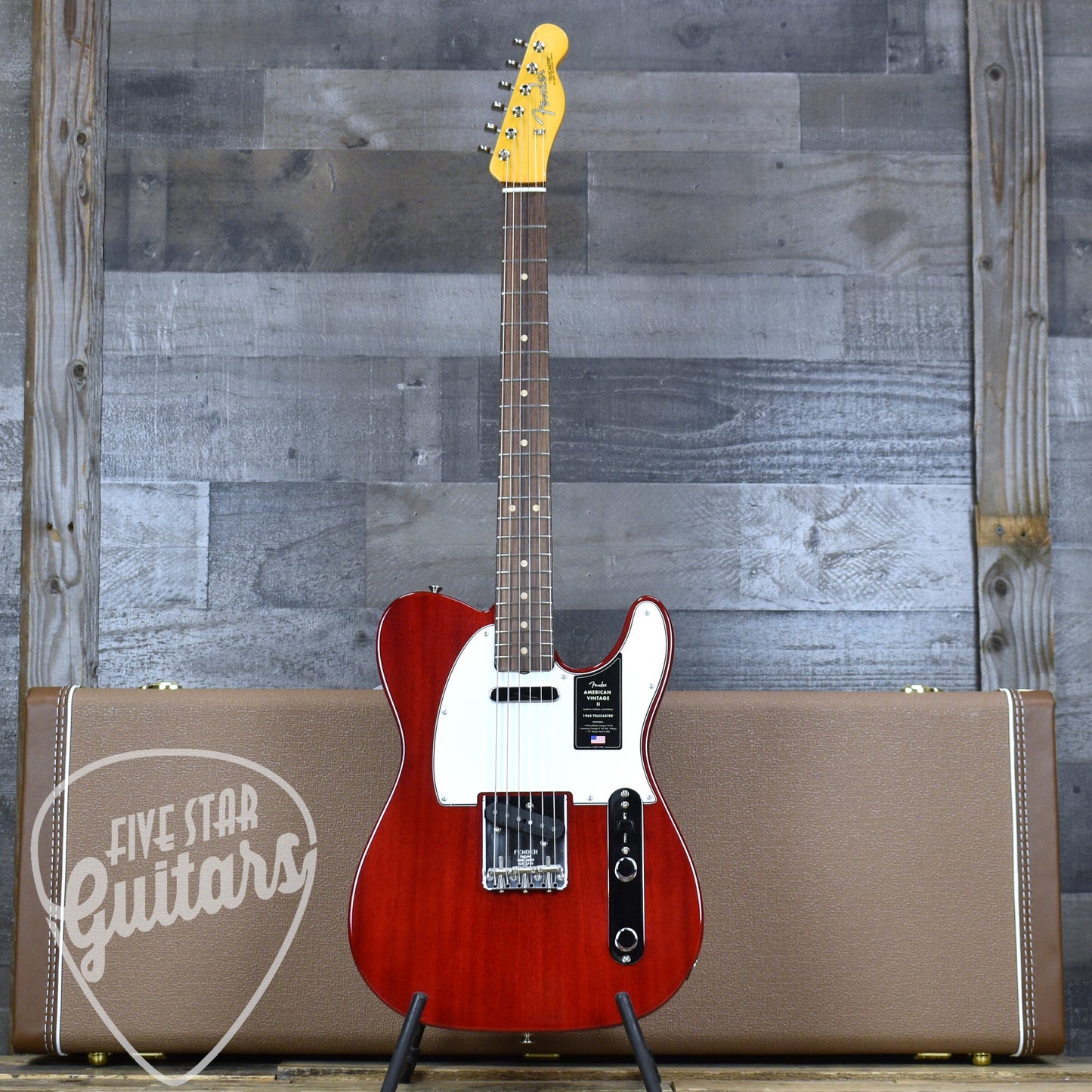 Fender American Vintage II 1963 Telecaster - Crimson Red Transparent with Hard Shell Case