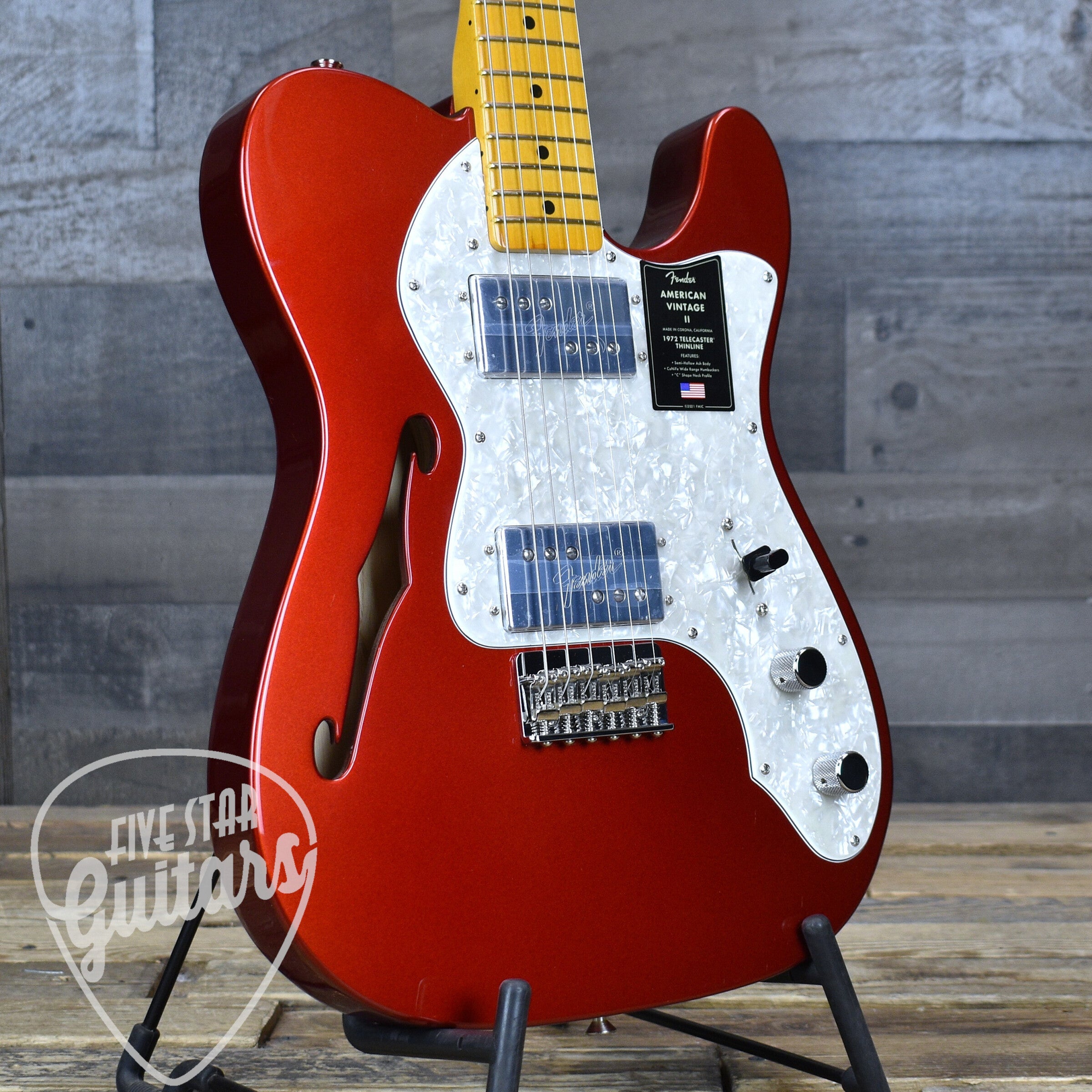 Fender American Vintage II 1972 Telecaster Thinline - Candy Apple