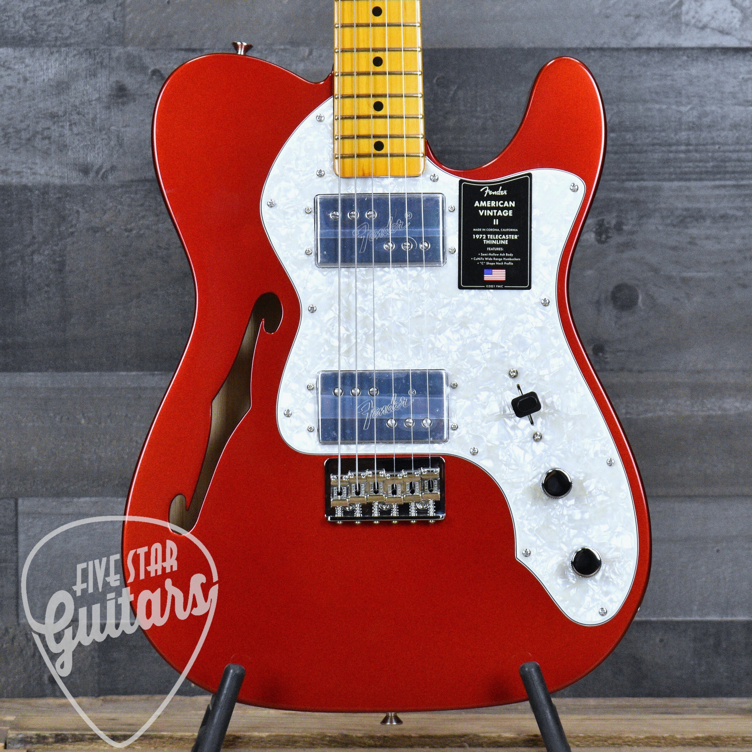 Fender American Vintage II 1972 Telecaster Thinline - Candy Apple