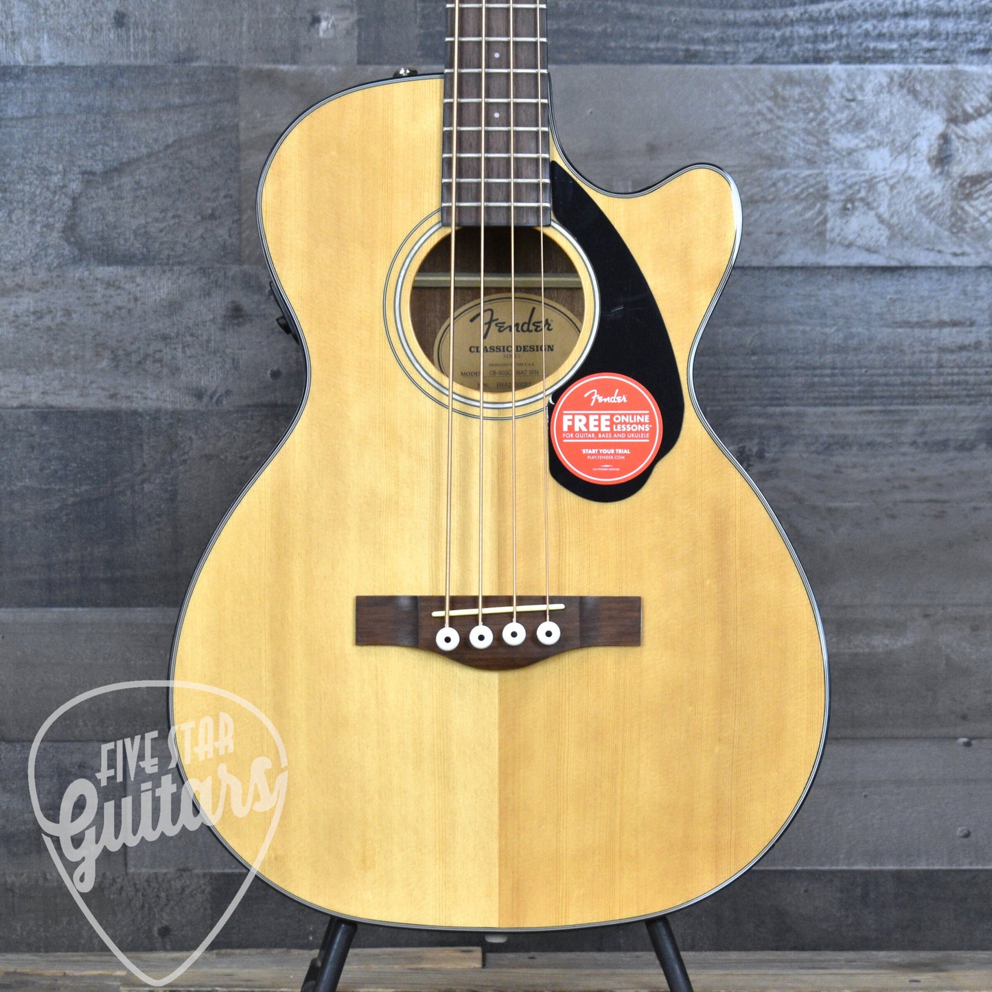 Fender CB-60SCE Bass - Natural
